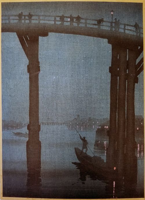 High Bridge at Night by Kobayashi Eijiro High Bridge at Night by Kobayashi Eijiro